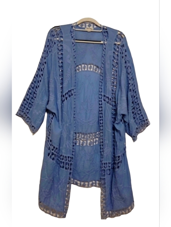 Anthropologie Tops - Light Blue Lace Kimono